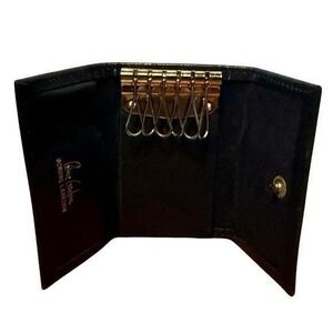Vintage Prince Gardner 6‑Ring Lambskin Leather Key Holder Wallet Black USA